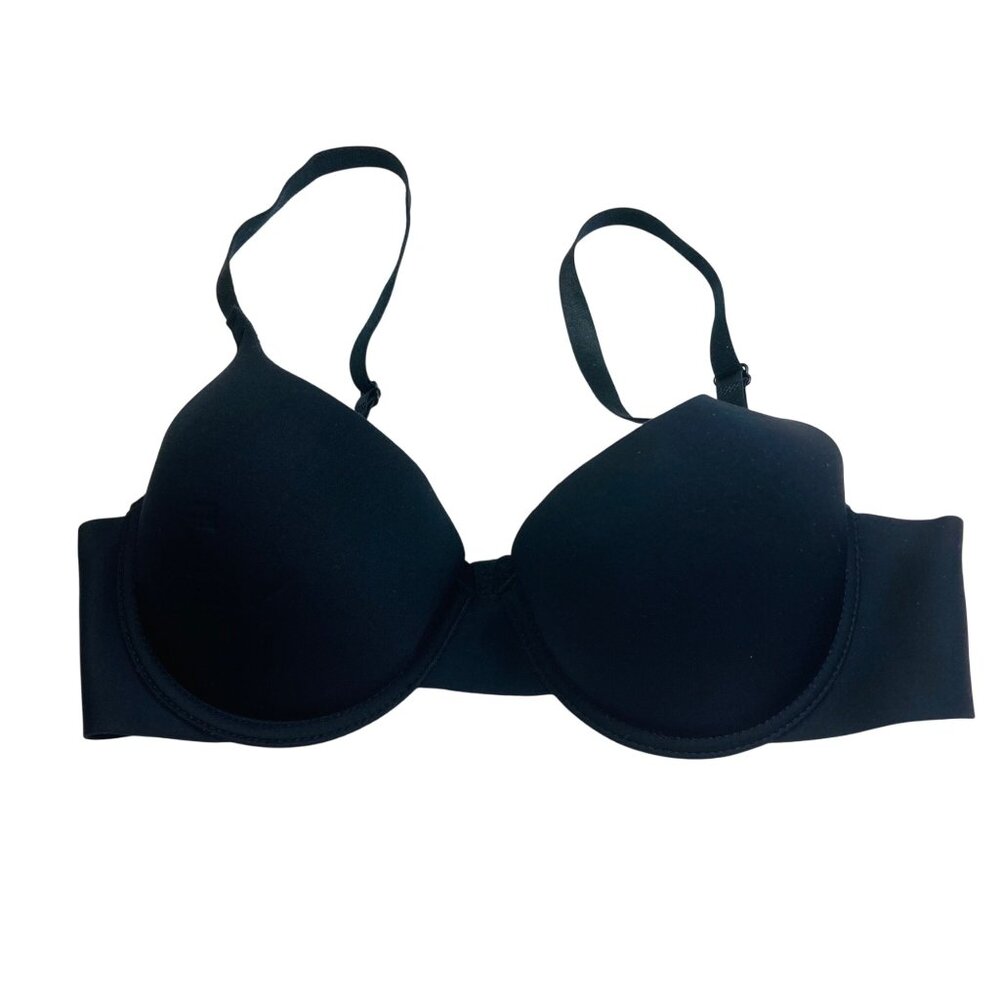 Laura Ashley Black Smooth Underwire Padded Push Up Bra 34C
